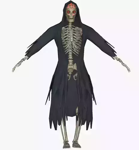 dracon85 Grim Reaper Skeleton Model Low-poly 3D model
