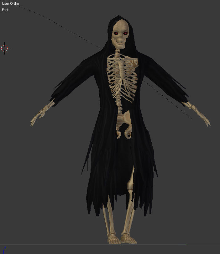 dracon85 Grim Reaper Skeleton Model Low-poly 3D model_6