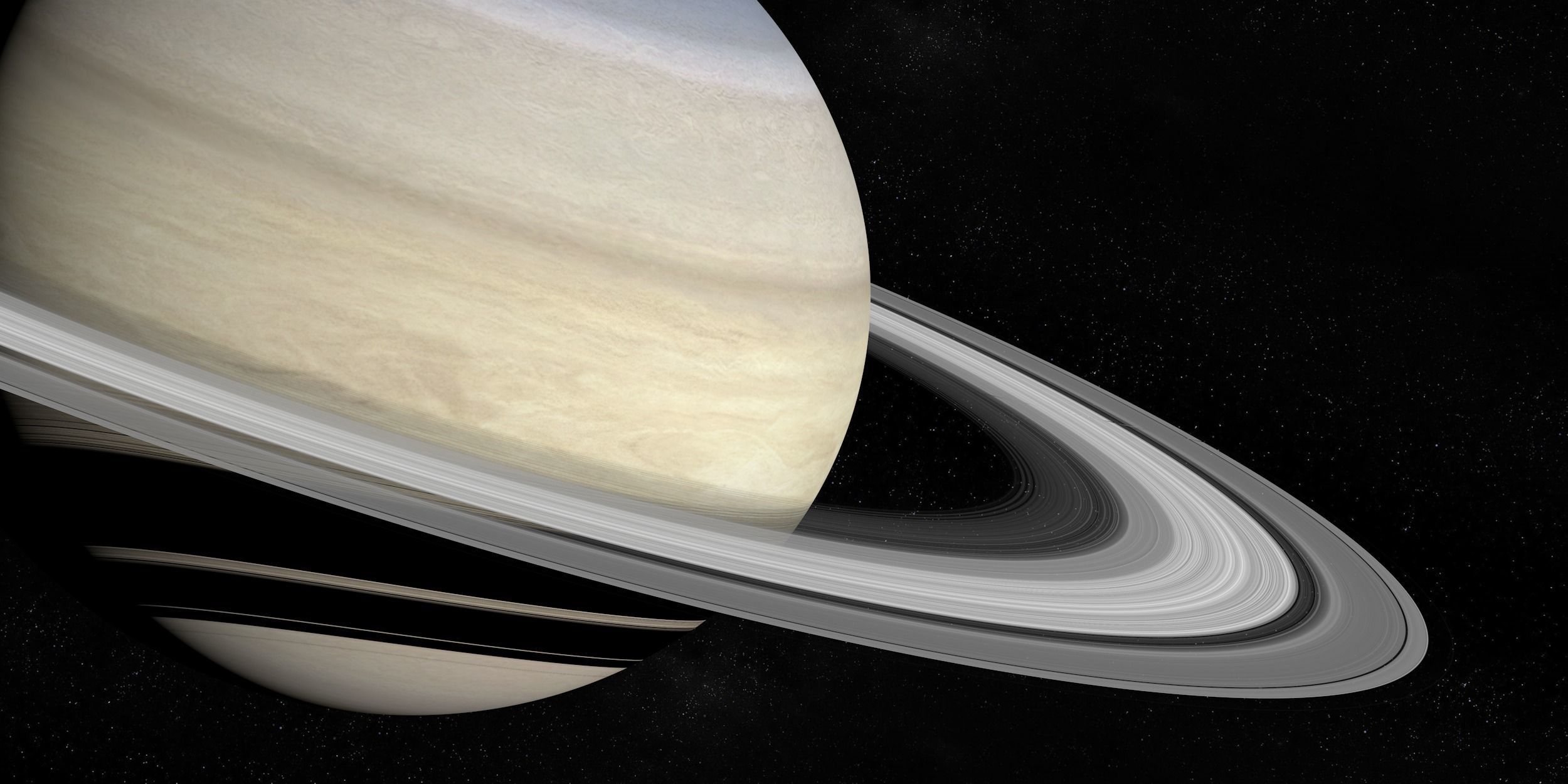 Saturn and its rings Free 3D model_2