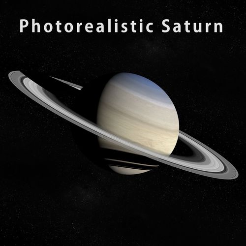 Saturn and its rings Free 3D model