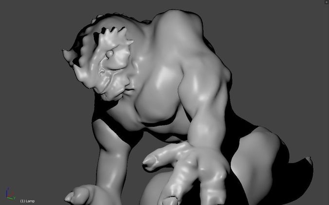 Simple - Giant Troll Model - untextured Free 3D model