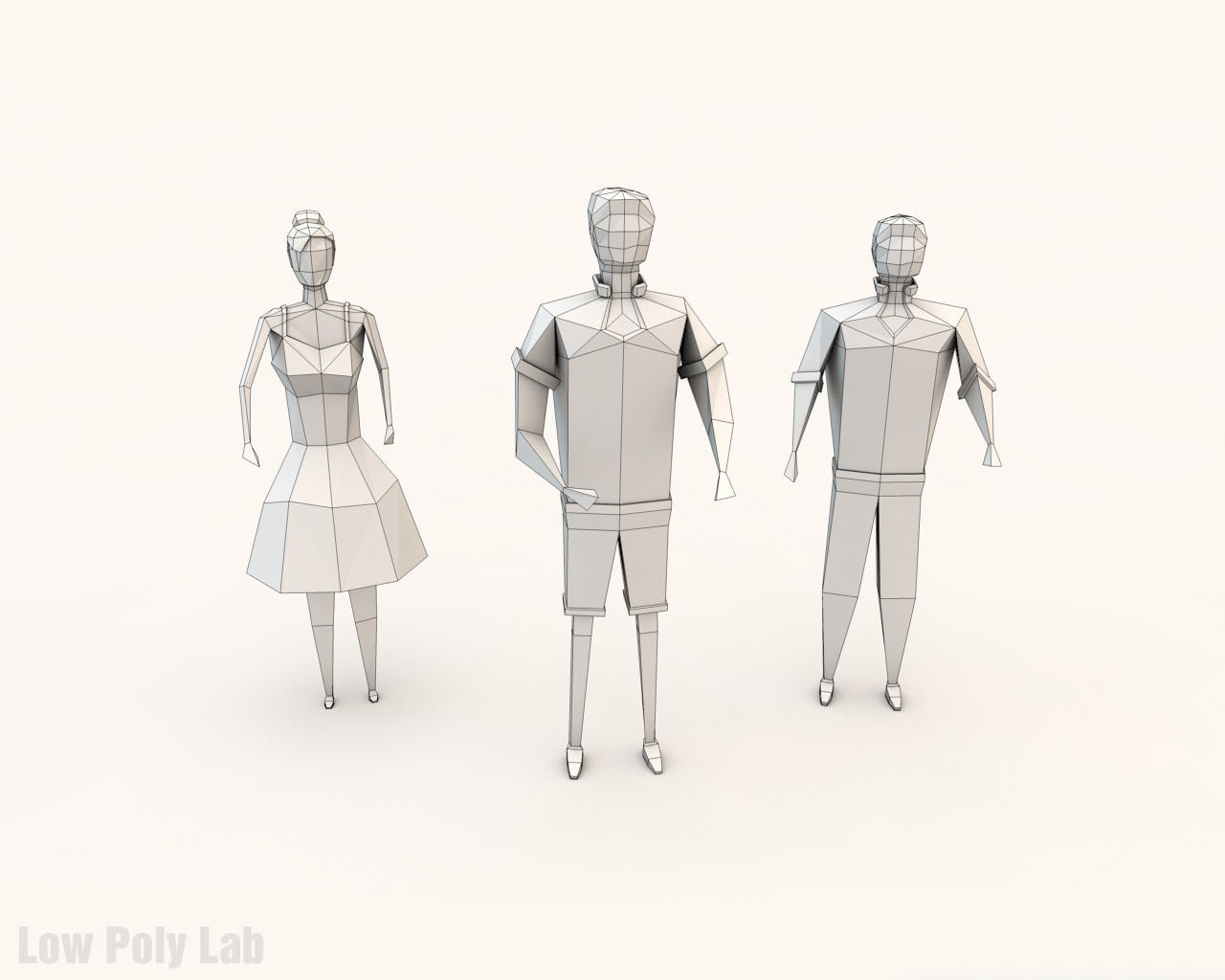 Low Poly Buildings on Mobile Phone Low-poly 3D model_23