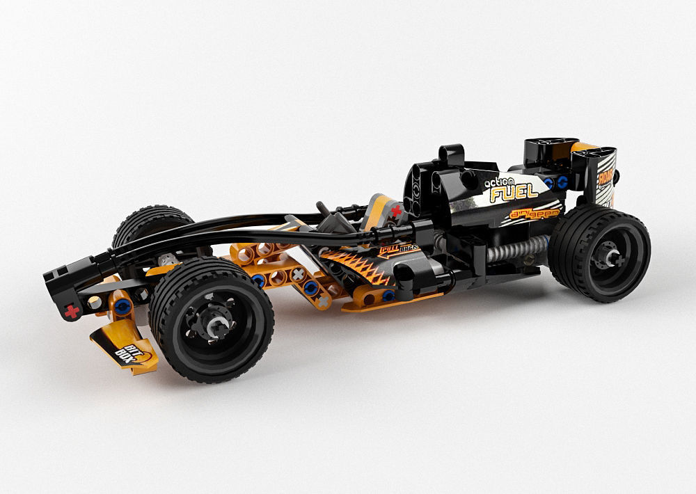 Lego Technic Black Champion Racer 3D model_3