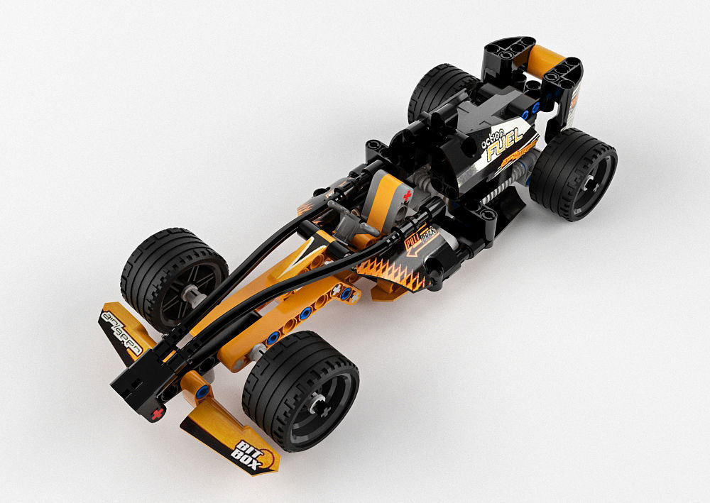 Lego Technic Black Champion Racer 3D model_4