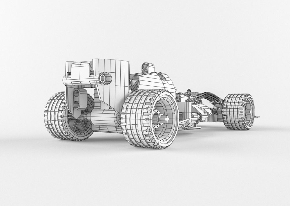 Lego Technic Black Champion Racer 3D model_8