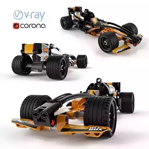 Lego Technic Black Champion Racer 3D model
