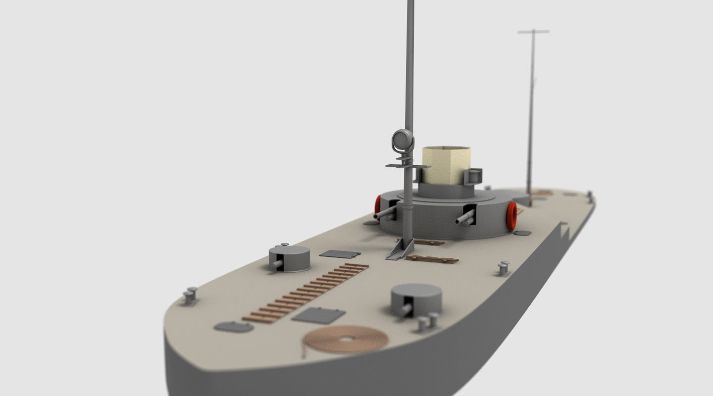 ORP Krakow River Monitor 3D model_2