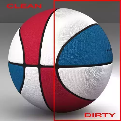 Tricolor basketball ball