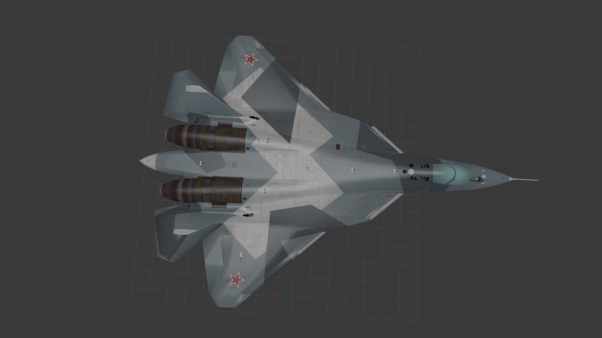 The Sukhoi Su-57 LP Low-poly 3D model_6