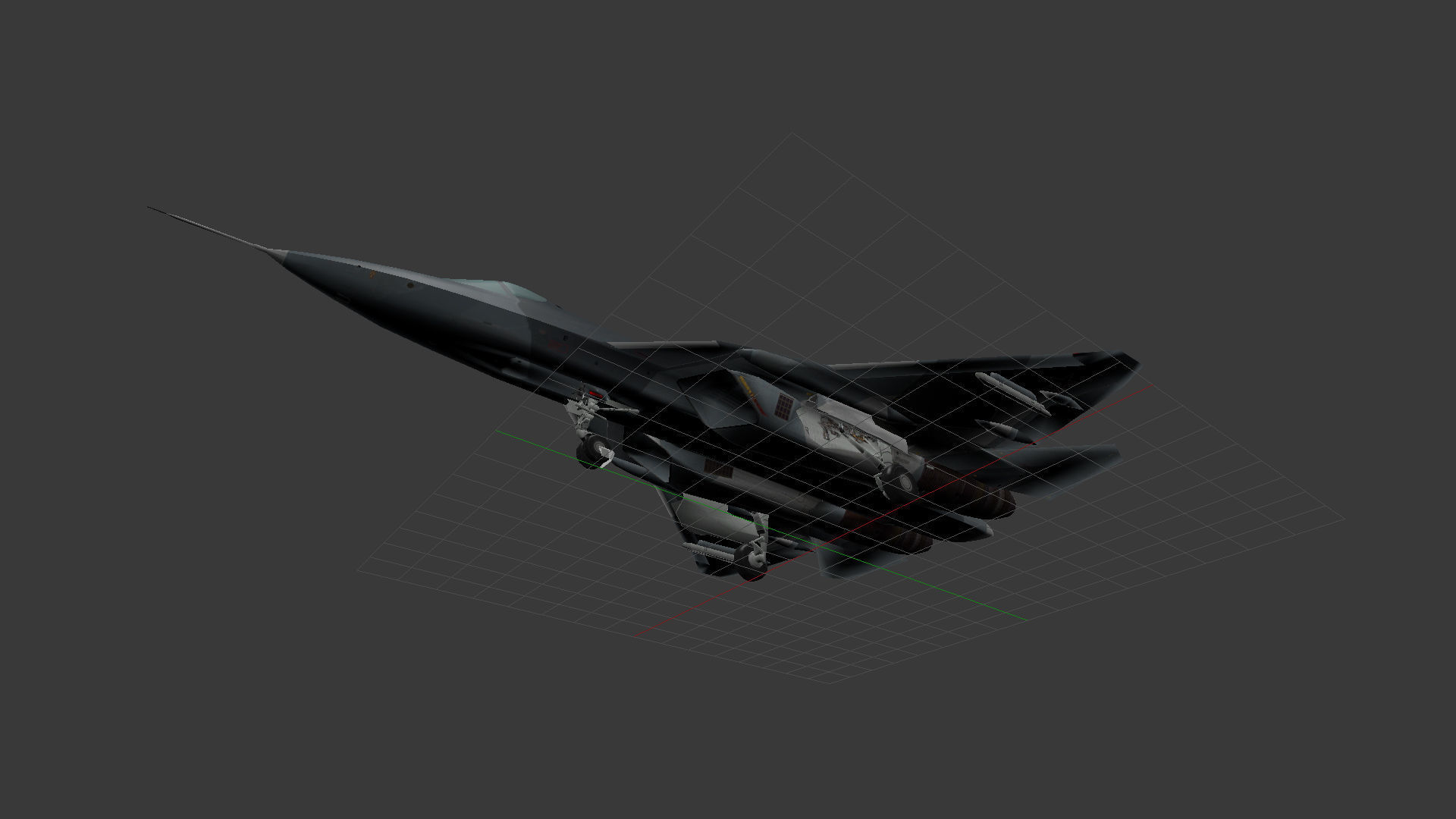 The Sukhoi Su-57 LP Low-poly 3D model_8