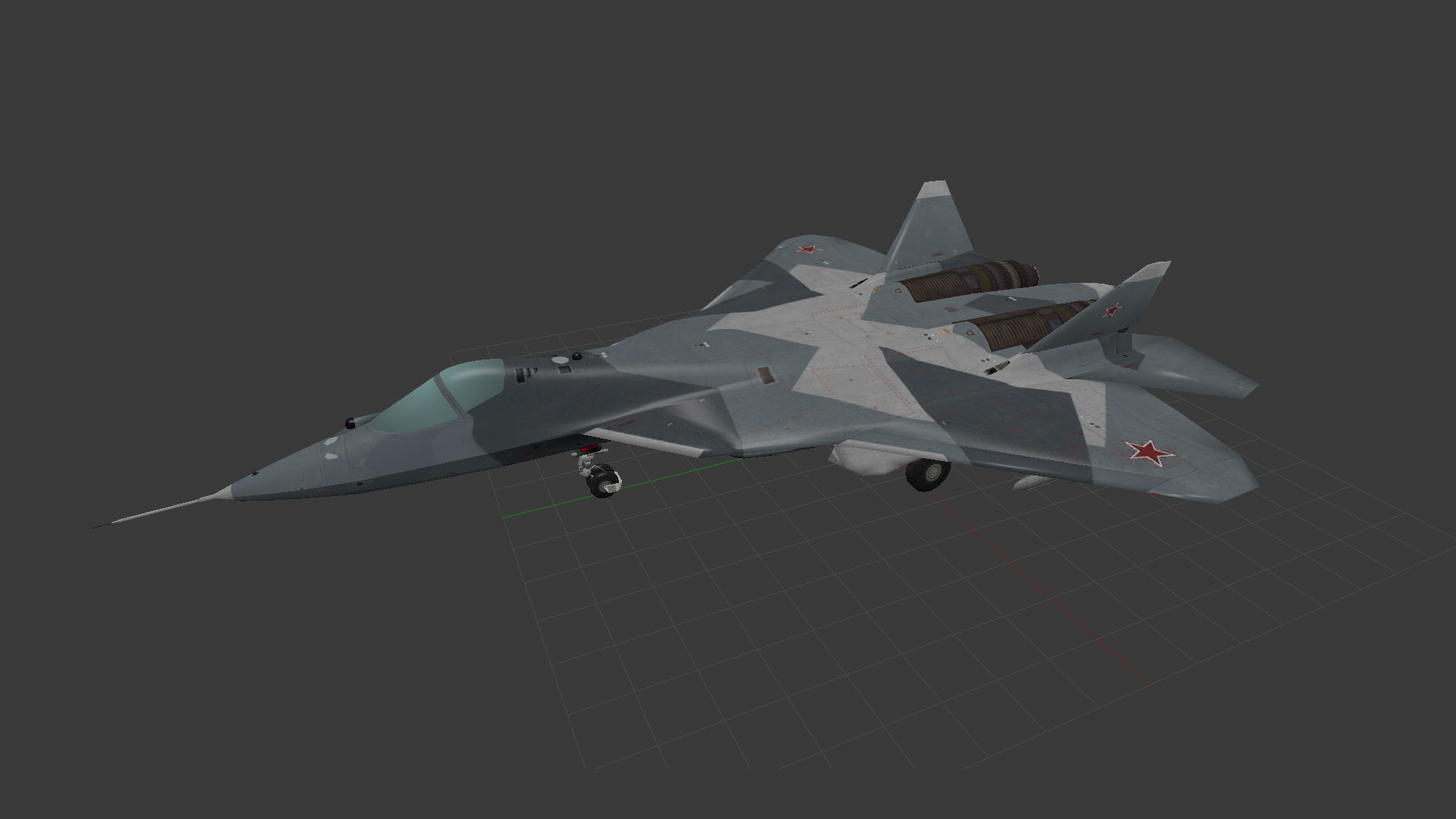 The Sukhoi Su-57 LP Low-poly 3D model_2
