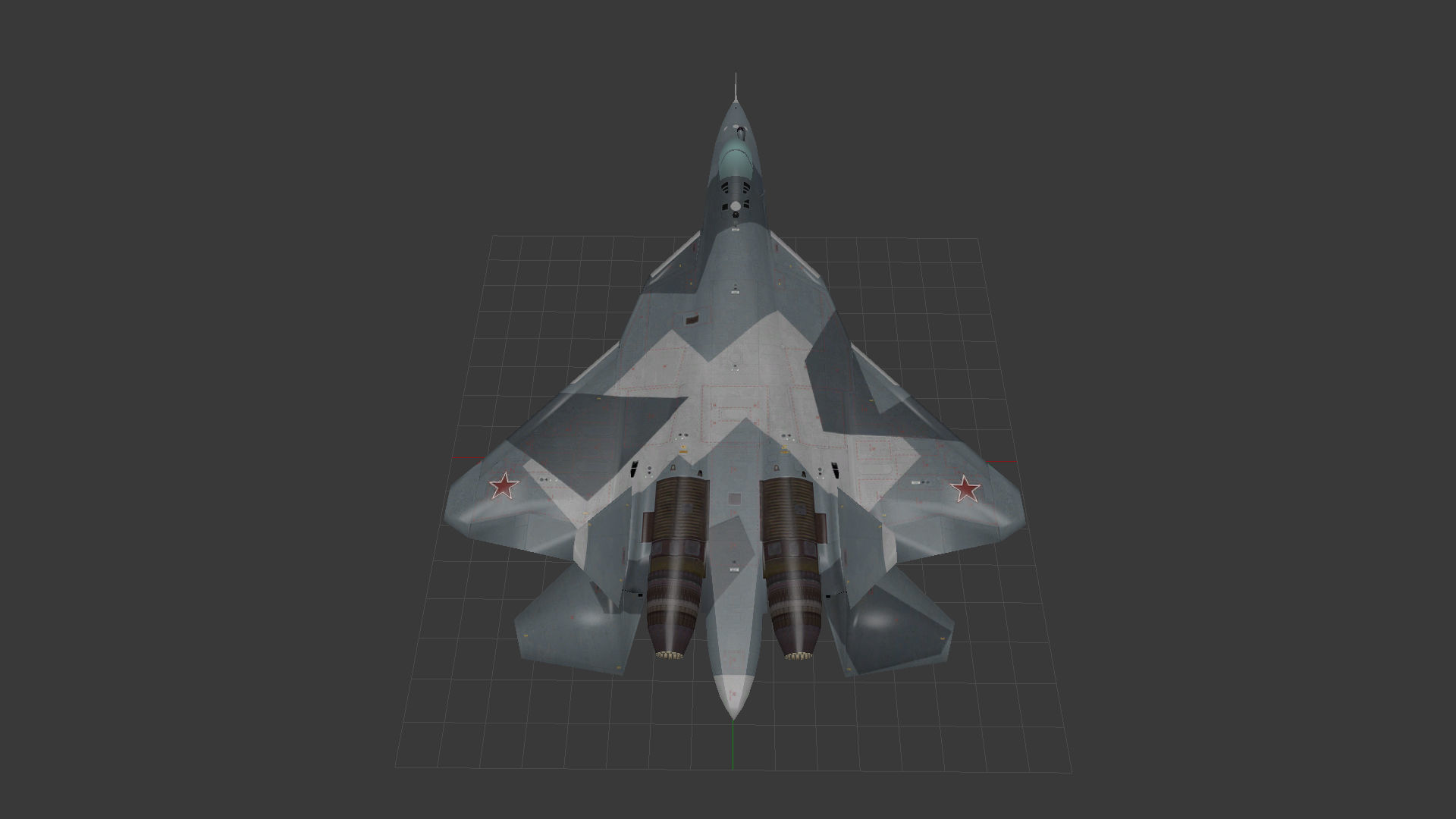 The Sukhoi Su-57 LP Low-poly 3D model_7
