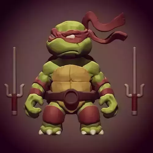 Chibi mutant ninja turtles  - Raffa 3D print model