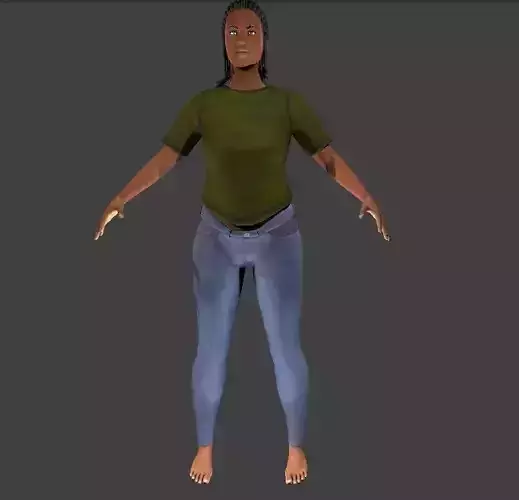 ReallifeGirl woman in jeans and shirt