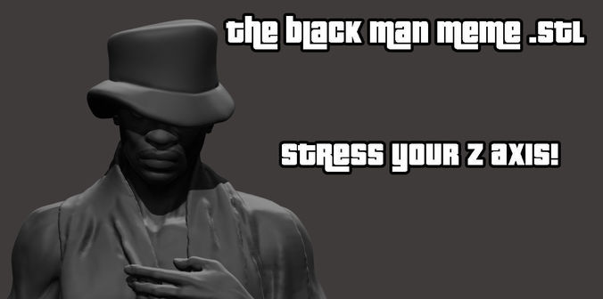 Whatsapp Black Man Meme 3D print model