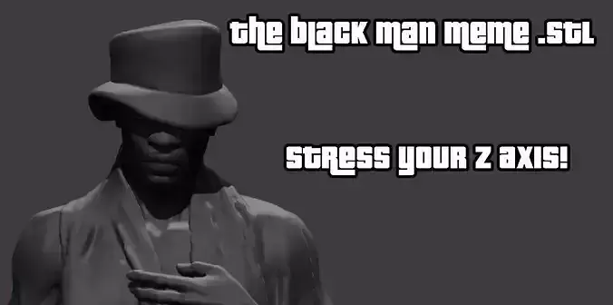 Whatsapp Black Man Meme 3D print model