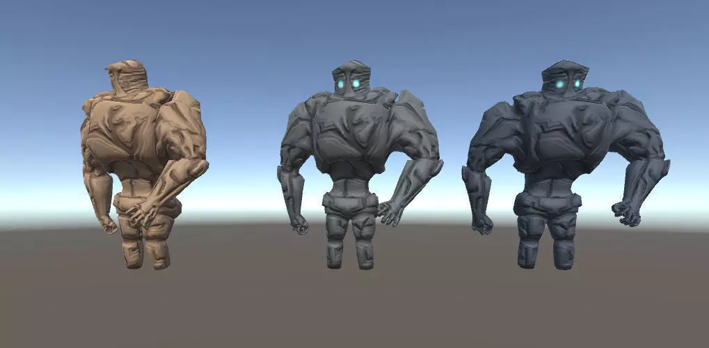 dracon85 Golem Three Texture Variations Low-poly 3D model_0