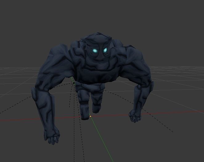 dracon85 Golem Three Texture Variations Low-poly 3D model_3