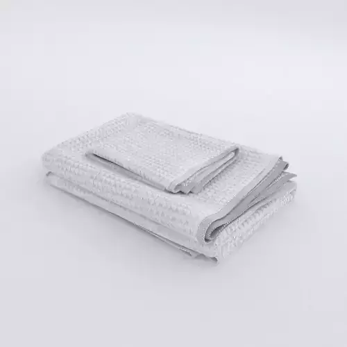 Waffle Tea Bathroom Towels