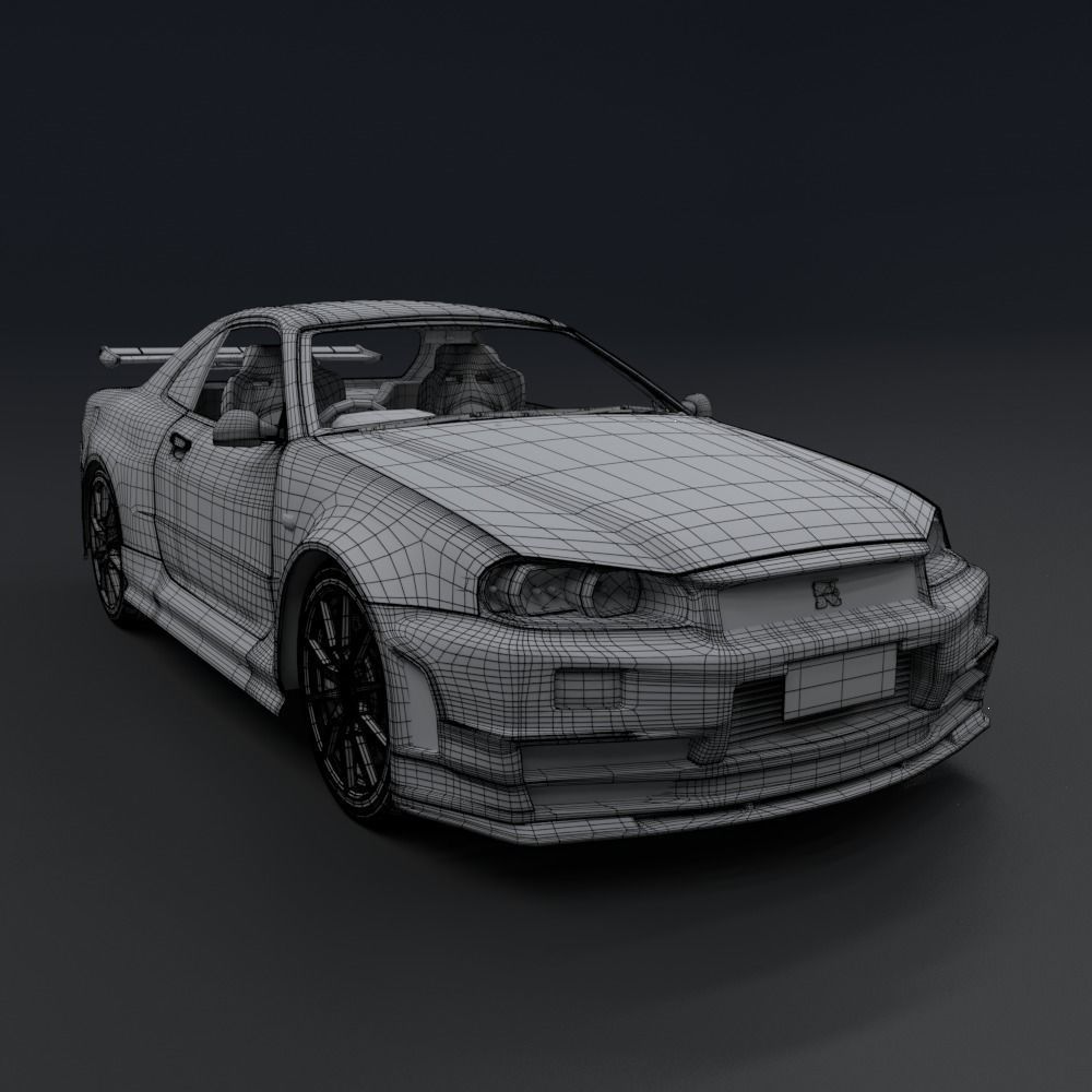 Nissan Skyline GT-R  R34 1999 3D model_13