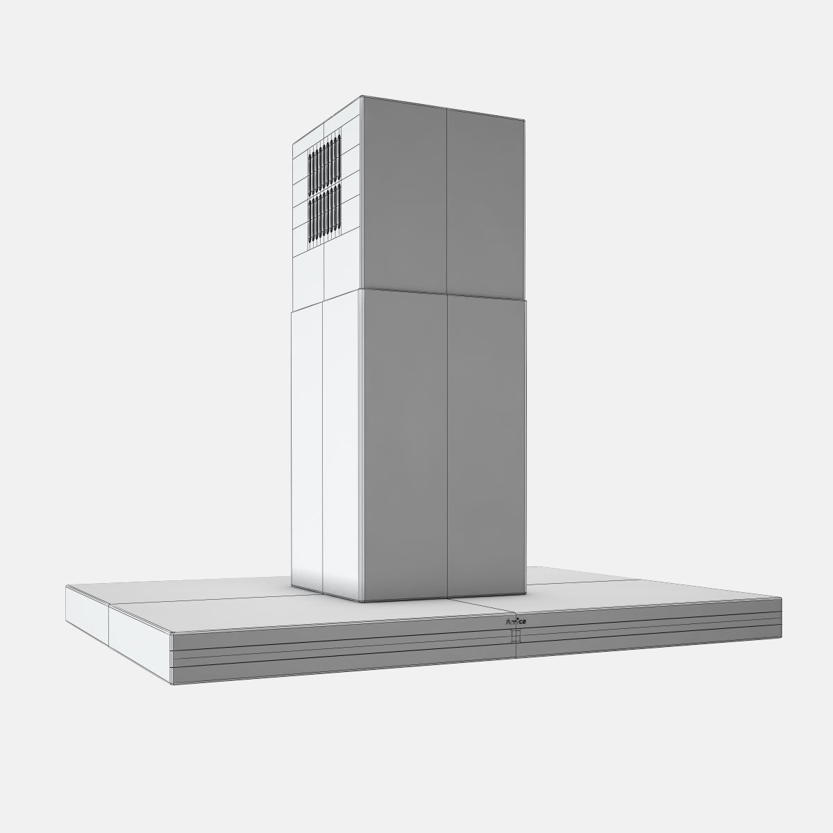 Amica Integra OW952T Kitchen Island Hood 3D model_2
