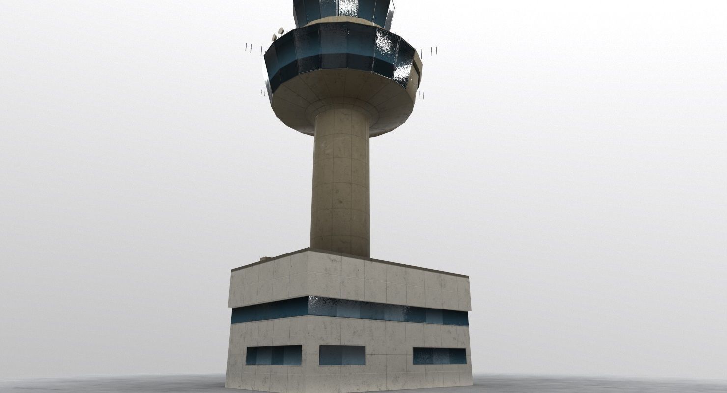 LOWS Control Tower Low-poly 3D model_6