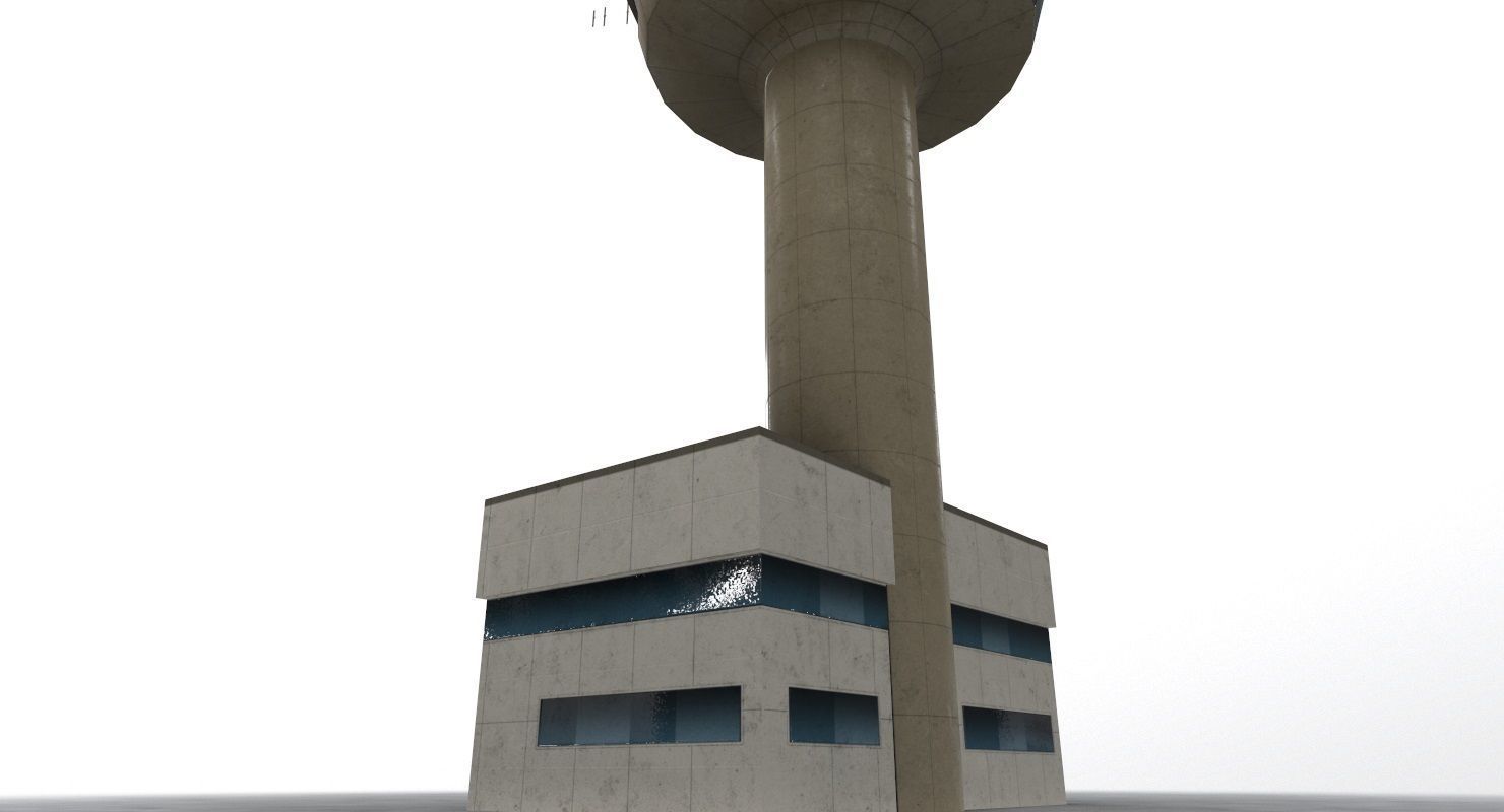LOWS Control Tower Low-poly 3D model_3