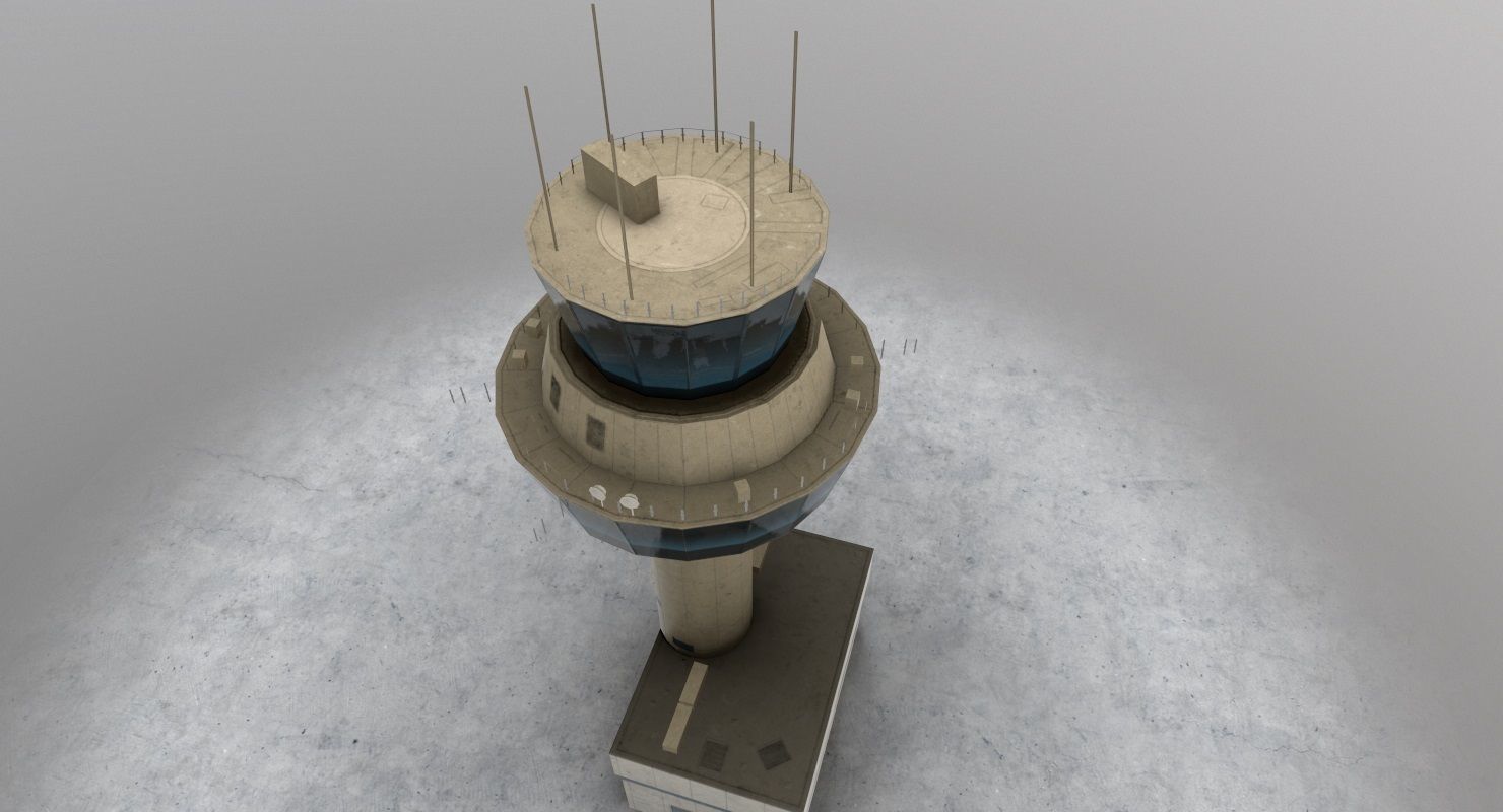 LOWS Control Tower Low-poly 3D model_5