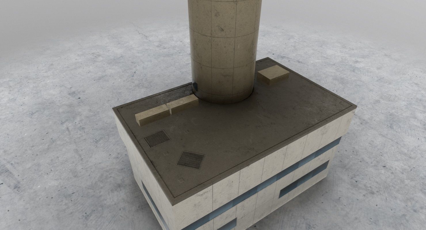 LOWS Control Tower Low-poly 3D model_4