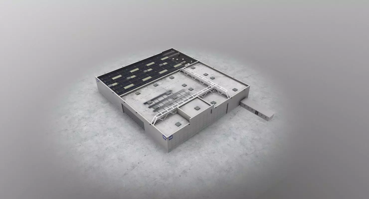 LOWS Hangar 6 Low-poly 3D model