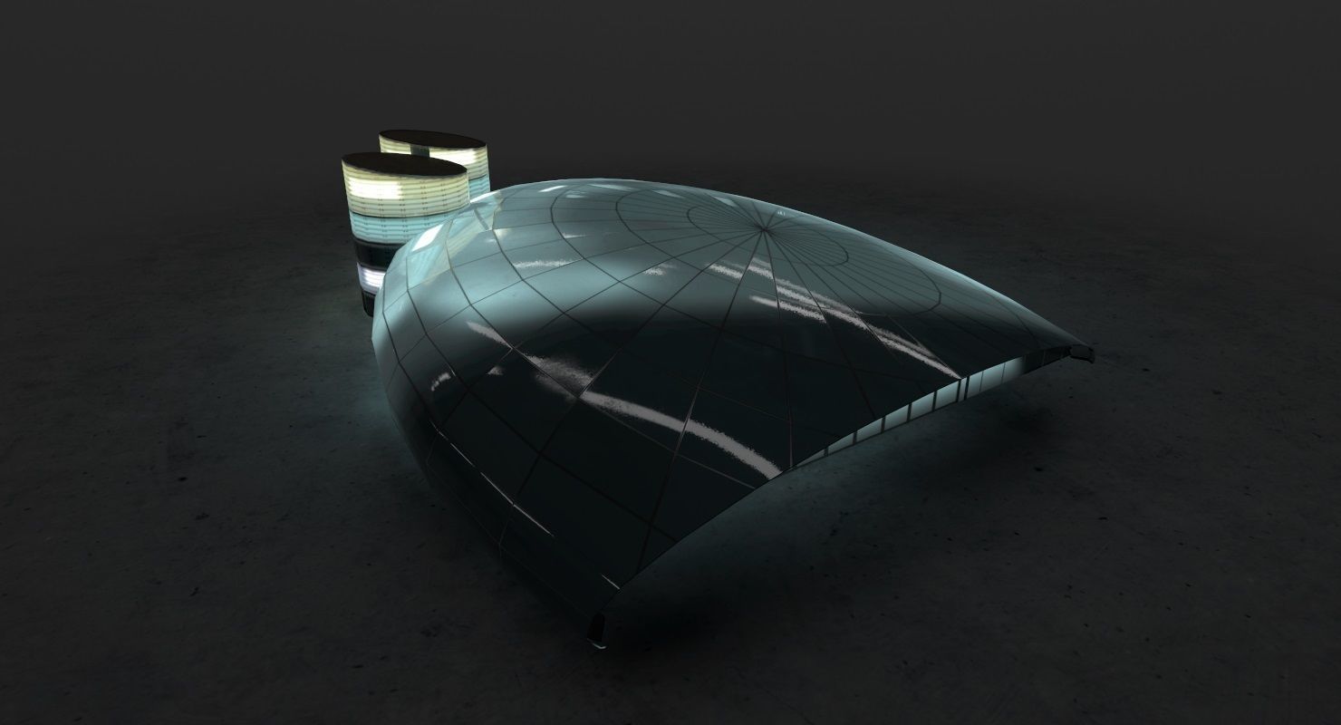 LOWS Hangar 7 Low-poly 3D model_5