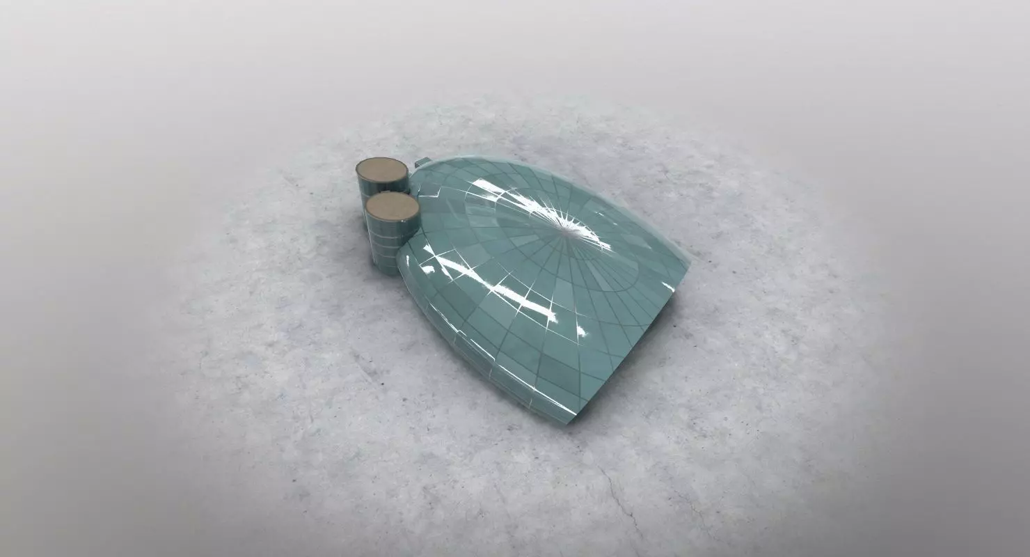 LOWS Hangar 7 Low-poly 3D model_0