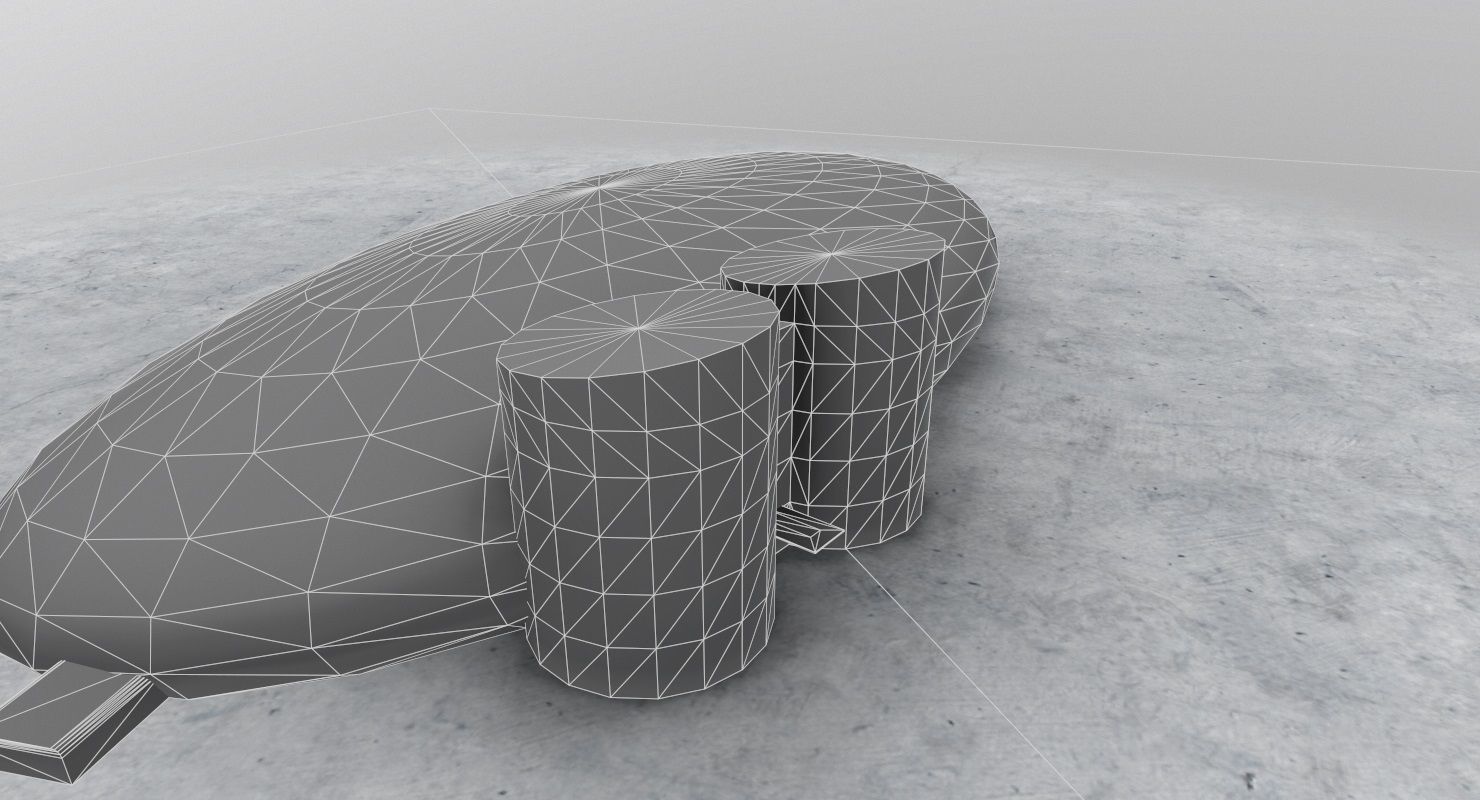 LOWS Hangar 7 Low-poly 3D model_7