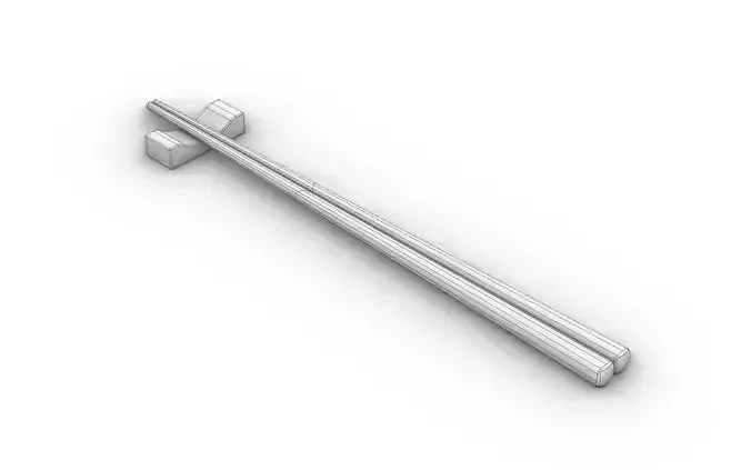 Chopsticks 3D model japanese