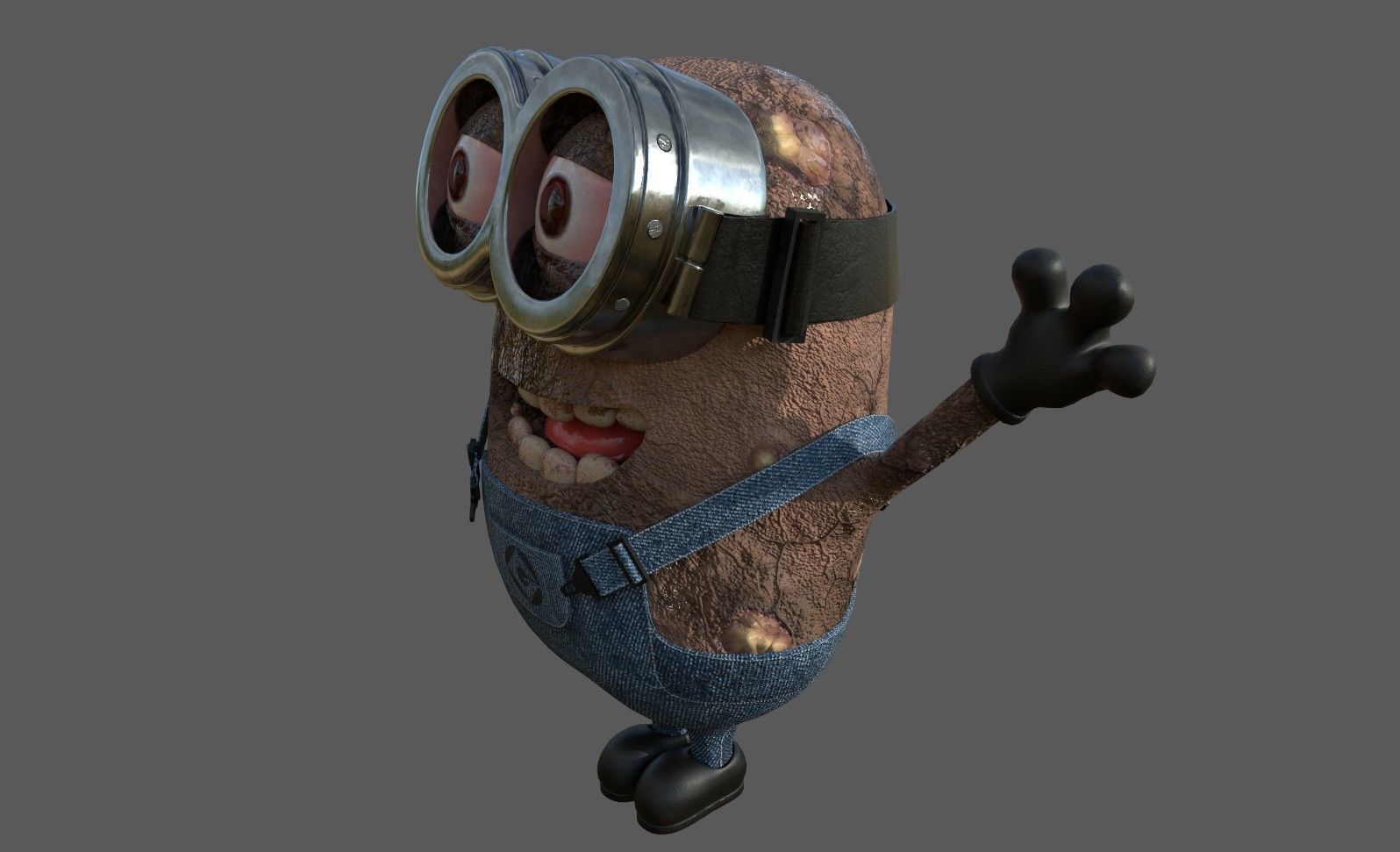 Minion Rigged Low-poly 3D model_11