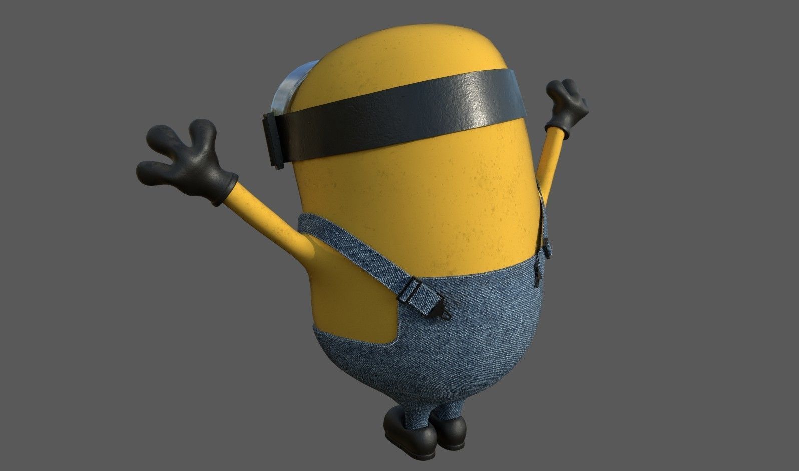 Minion Rigged Low-poly 3D model_10