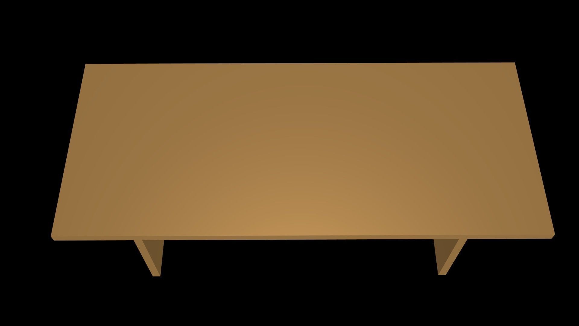 Low poly desk Low-poly 3D model_1