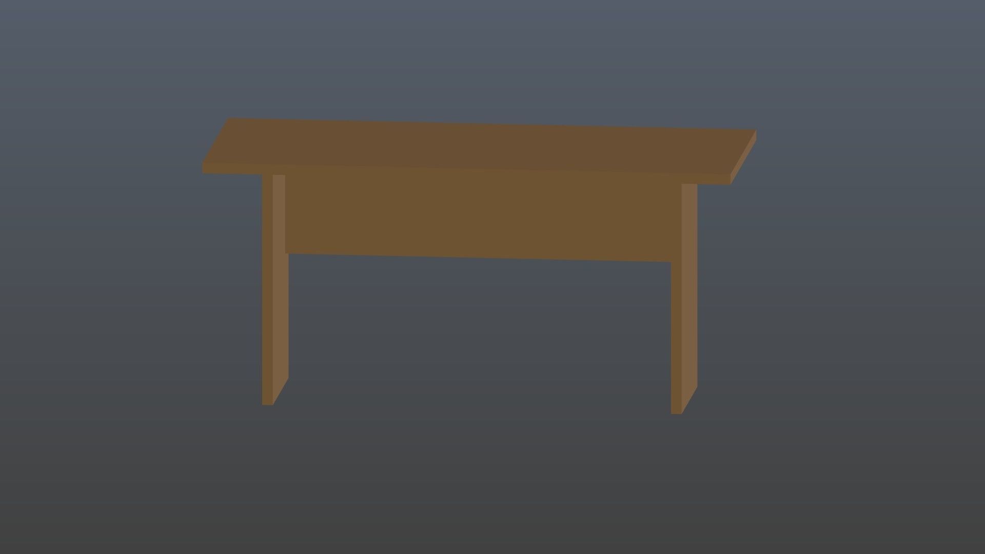 Low poly desk Low-poly 3D model_10