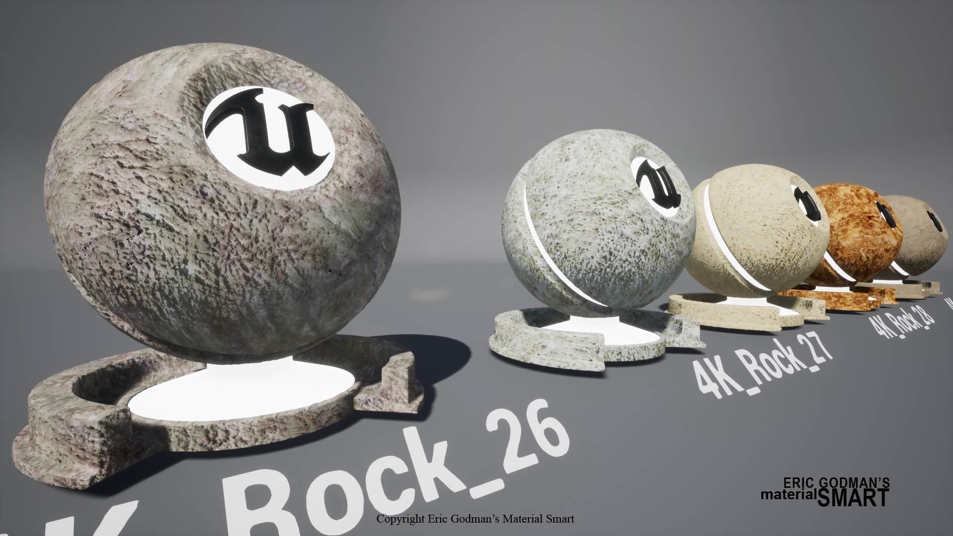 Rock World Aligned Materials 3D model_17