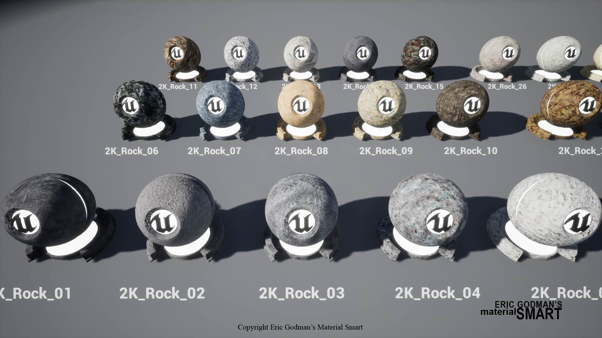 Rock World Aligned Materials 3D model_4