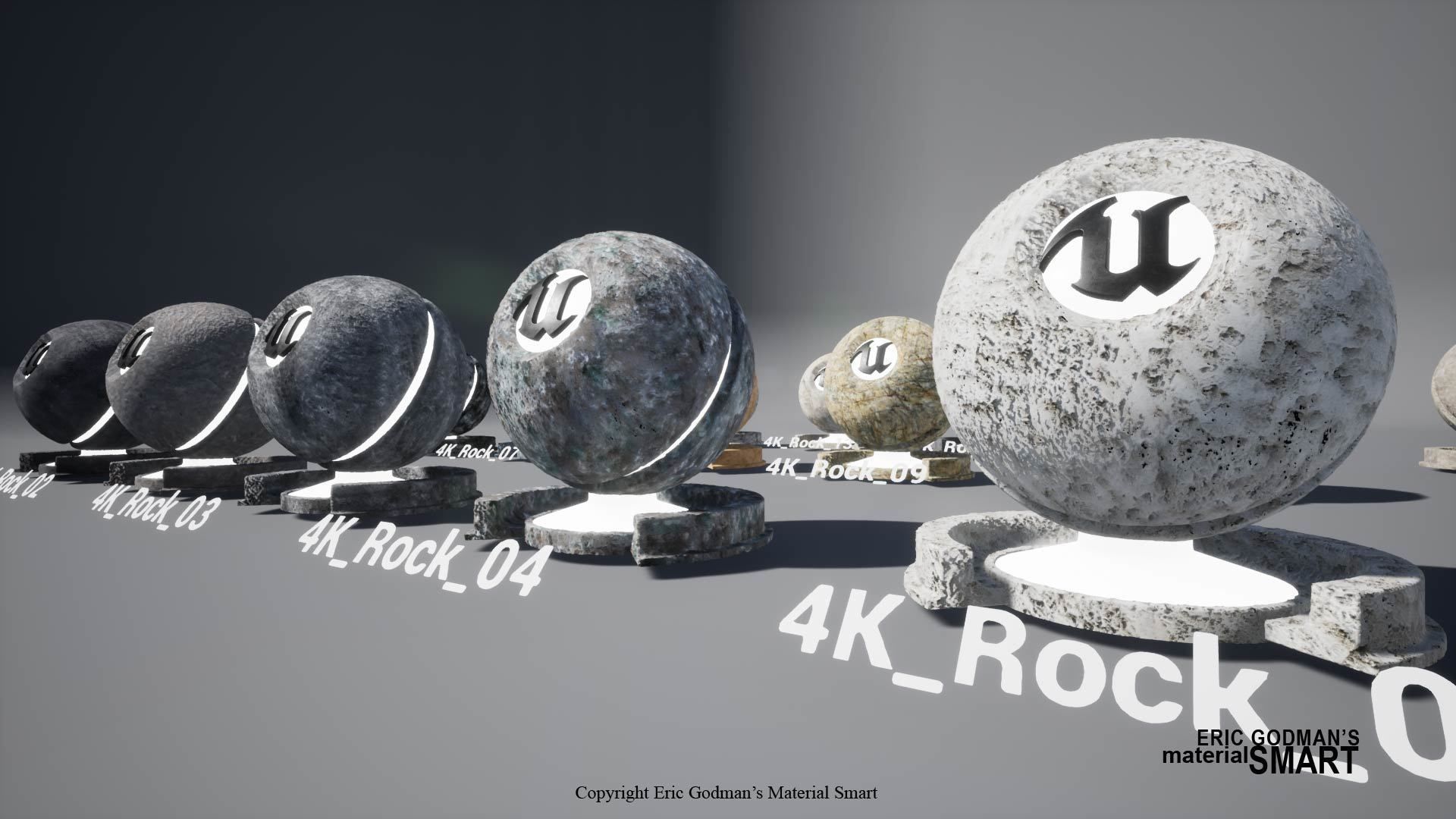 Rock World Aligned Materials 3D model_7
