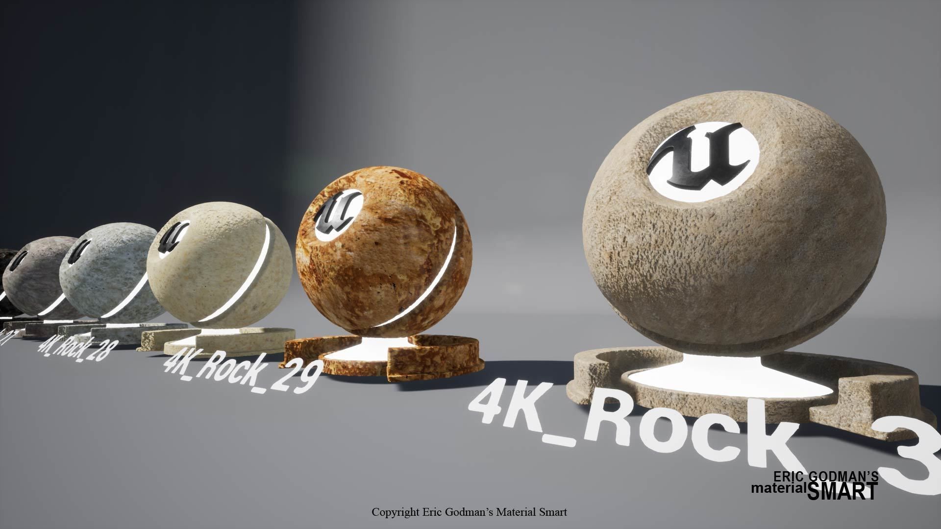 Rock World Aligned Materials 3D model_15