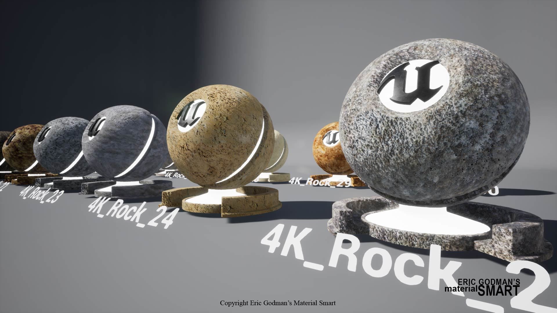 Rock World Aligned Materials 3D model_14