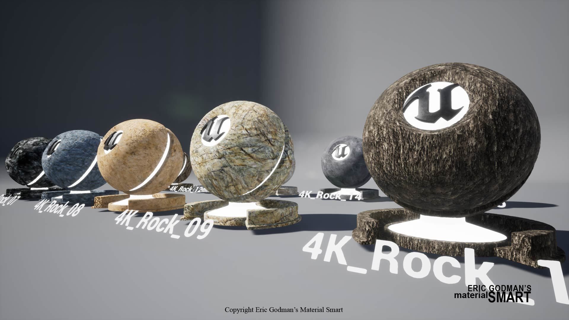 Rock World Aligned Materials 3D model_10