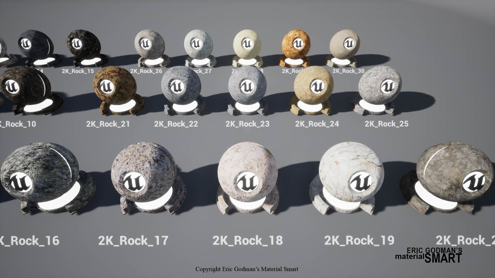 Rock World Aligned Materials 3D model_6