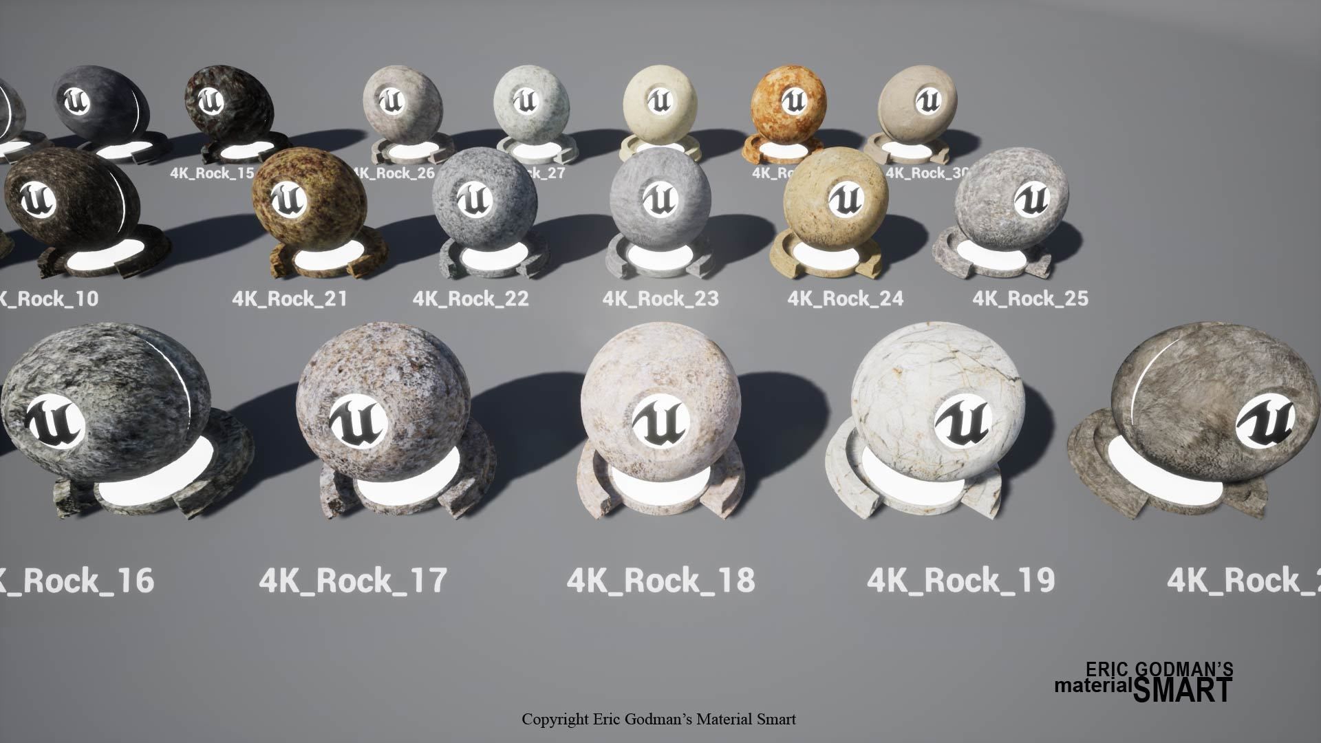 Rock World Aligned Materials 3D model_3