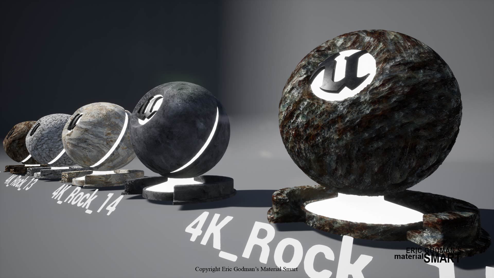 Rock World Aligned Materials 3D model_9