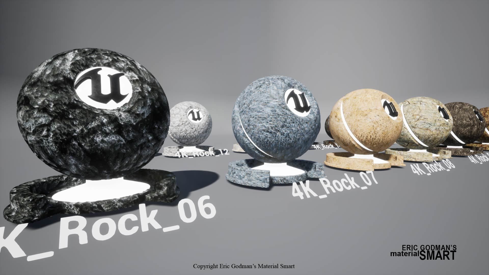 Rock World Aligned Materials 3D model_8