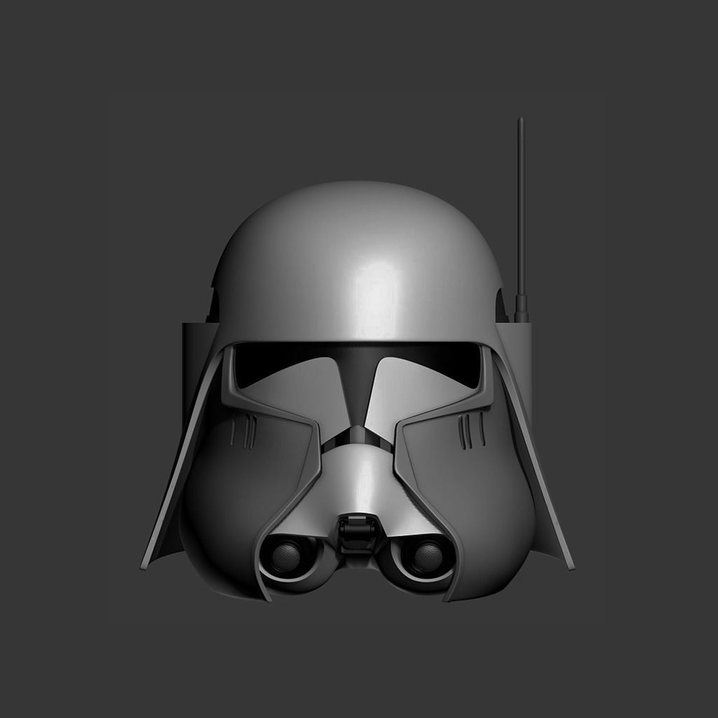 Commander Bacara Cosplay Helmet 3D print model_2