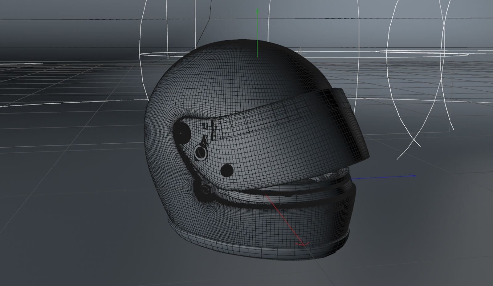 1989 Alain Prost race helmet 3D model 3D model_10